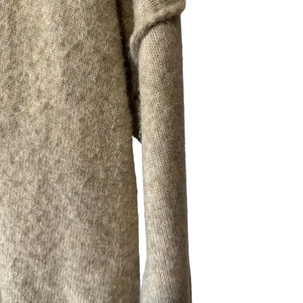 La Miel Ella Cozy Tan High Neck Sweater